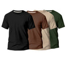 Kit de 4 Playeras Básicas de Algodón para Hombre | Varios Colores | Cuello Redondo